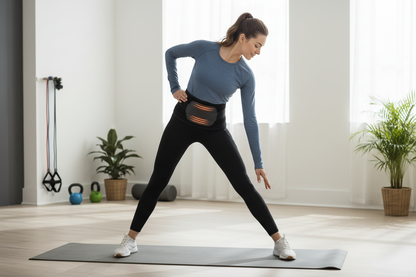 Active lifestyle with heating belt during exercise